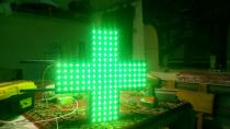 Изготовление Аптечных крестов. Засветка производилась пикселями зеленого свечения,с применением  контроллера для динамики. 